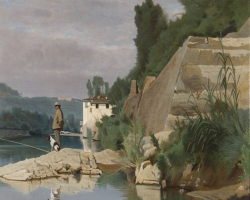 Il pescatore sull'Arno alla Casaccia